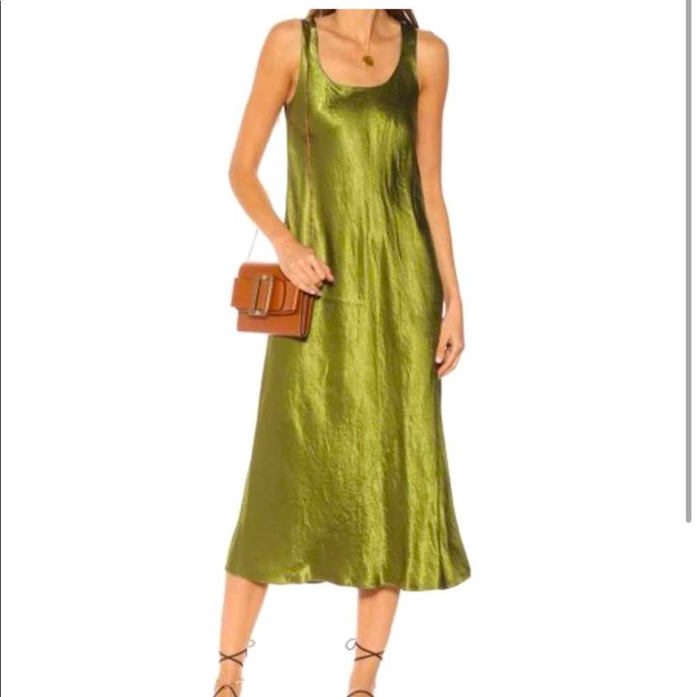 Brand New Vince Satin Bias Midi Slip Dress
